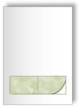 A4 mit integrierter Butterflykarte (90 g), grün